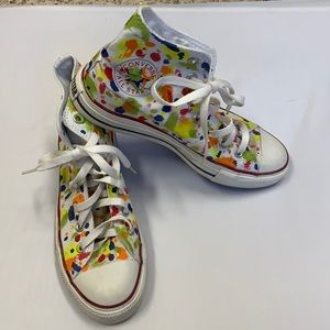 Barely worn CONVERSE ALL STAR paint splattered